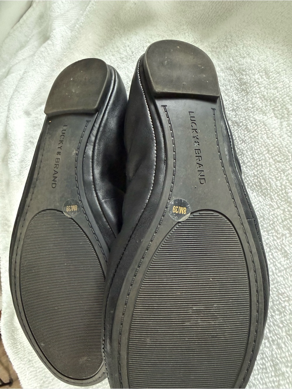 Lucky Brand Black Leather Ballet Flats - Picture 3 of 3